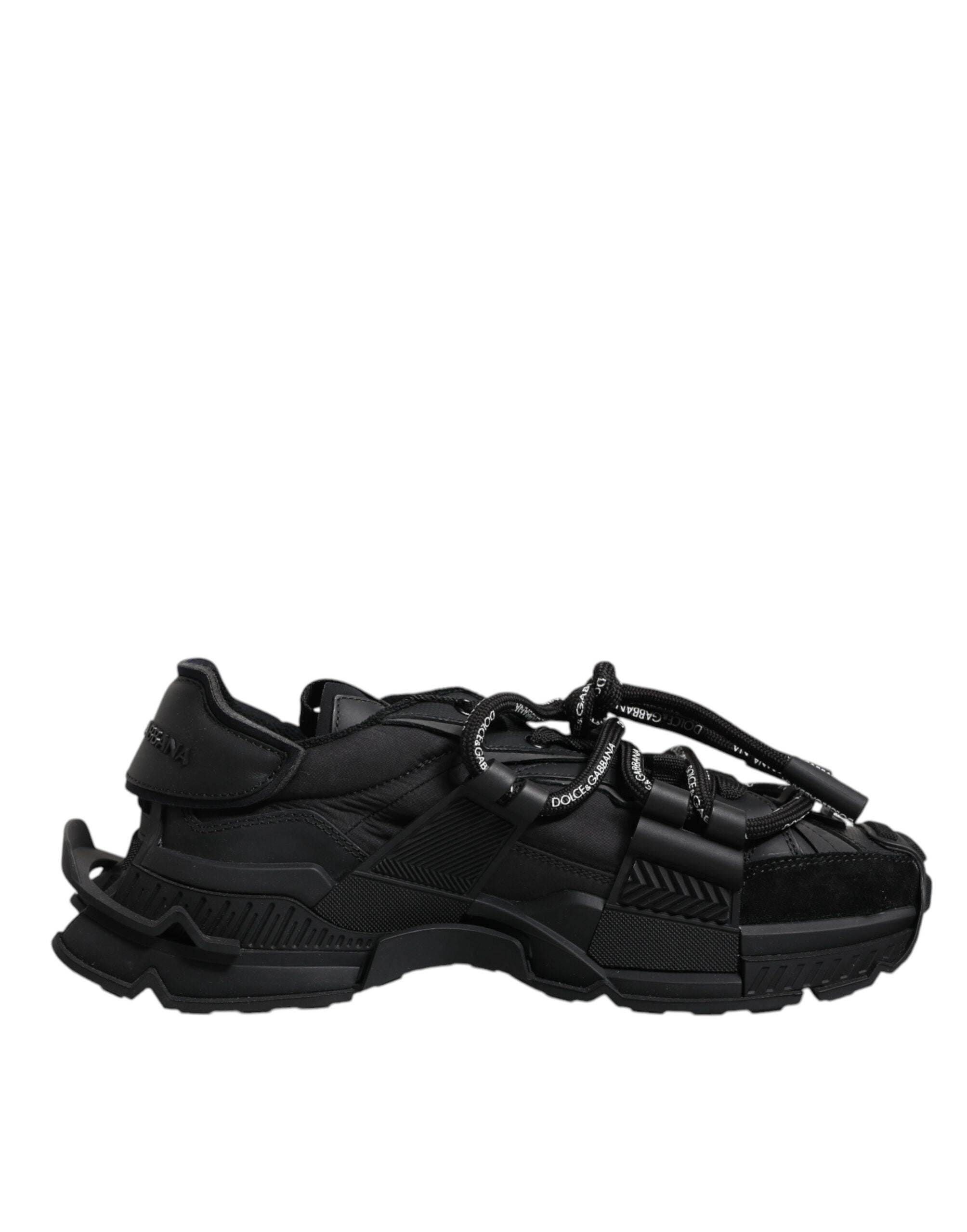 Dolce & Gabbana Black Low Top Space Lace Up Sneakers Shoes - ACCEXO