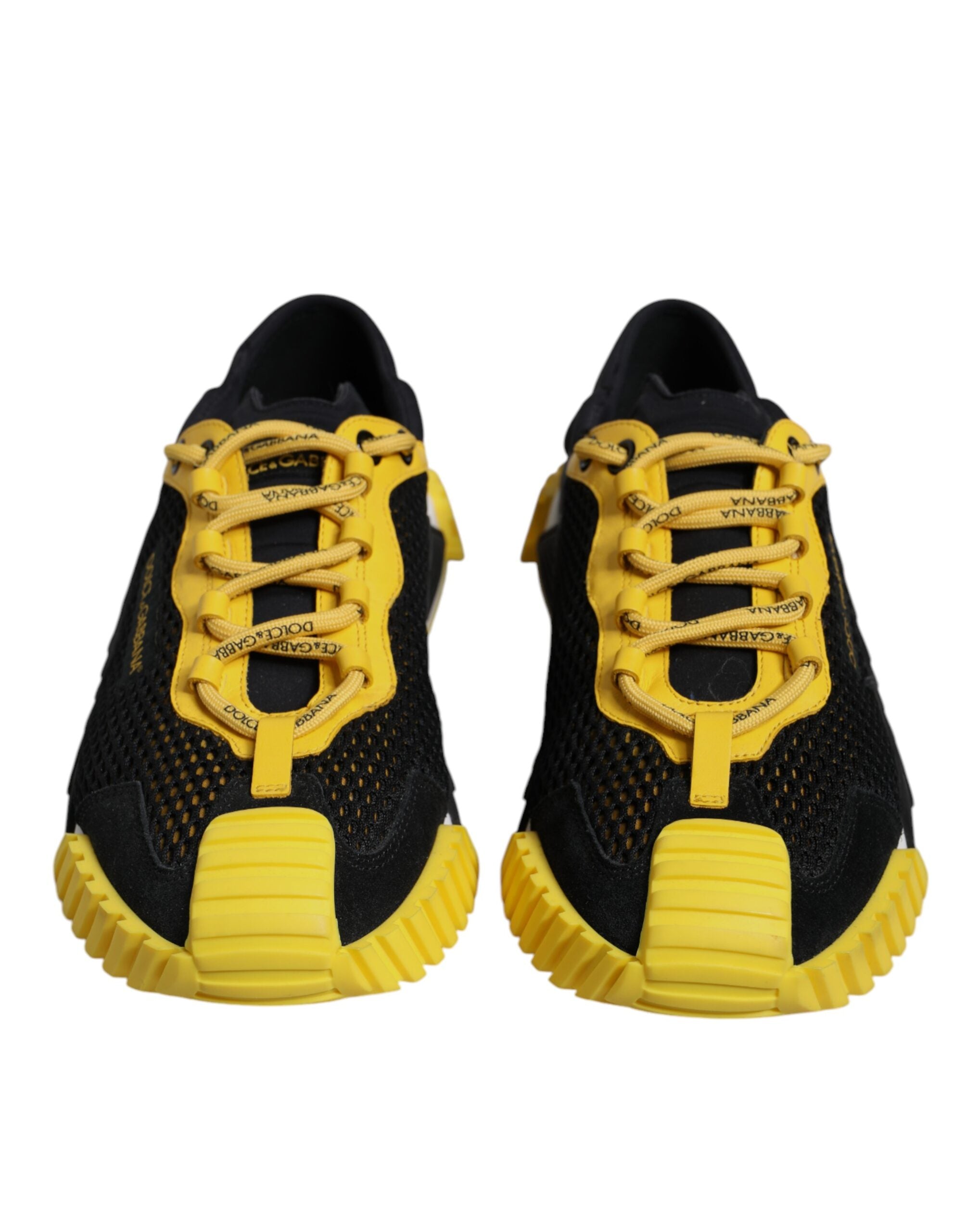 Dolce & Gabbana Black Yellow Low Top NS1 Sneakers Shoes Secondary image