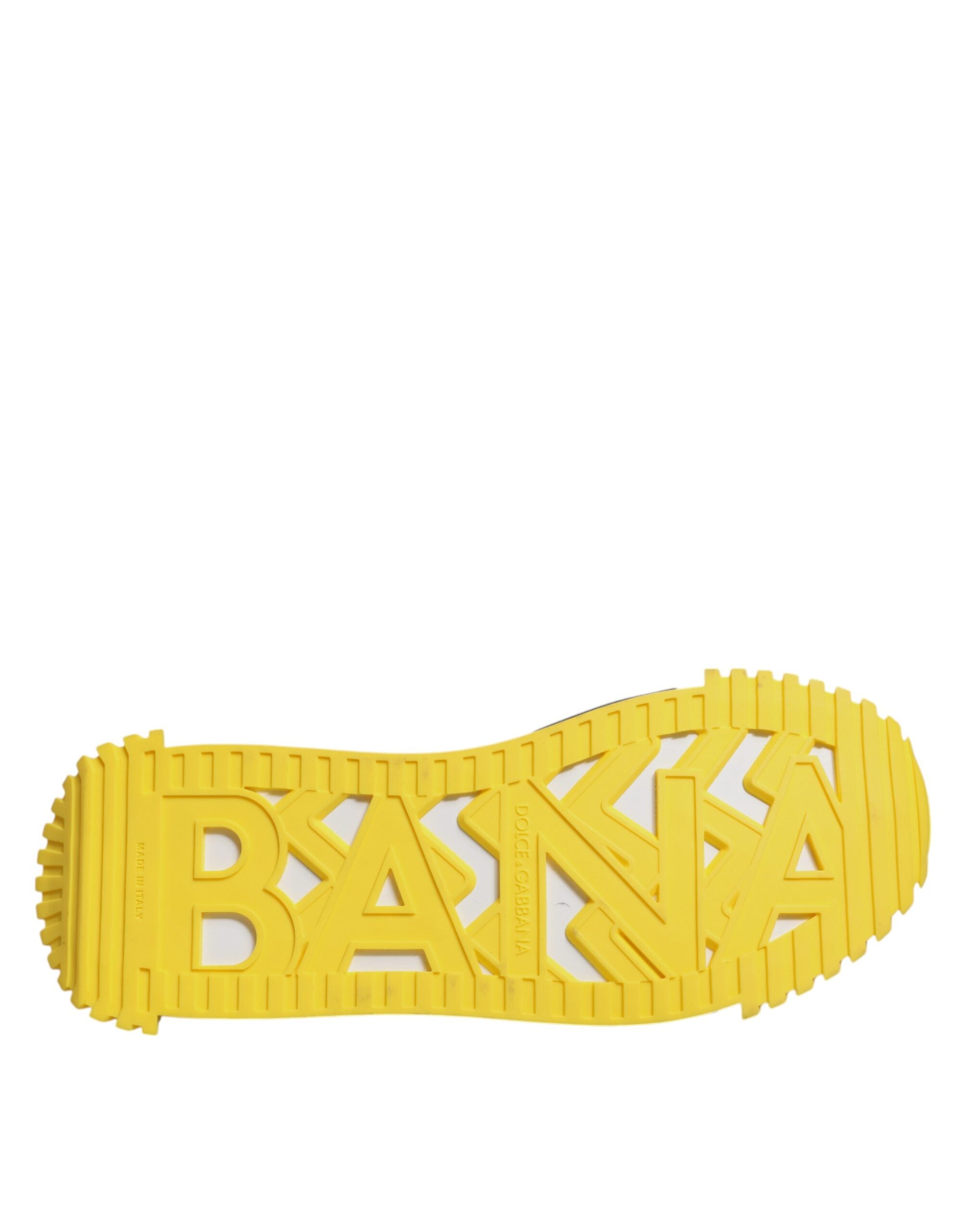 Dolce & Gabbana Black Yellow Low Top NS1 Sneakers Shoes - ACCEXO