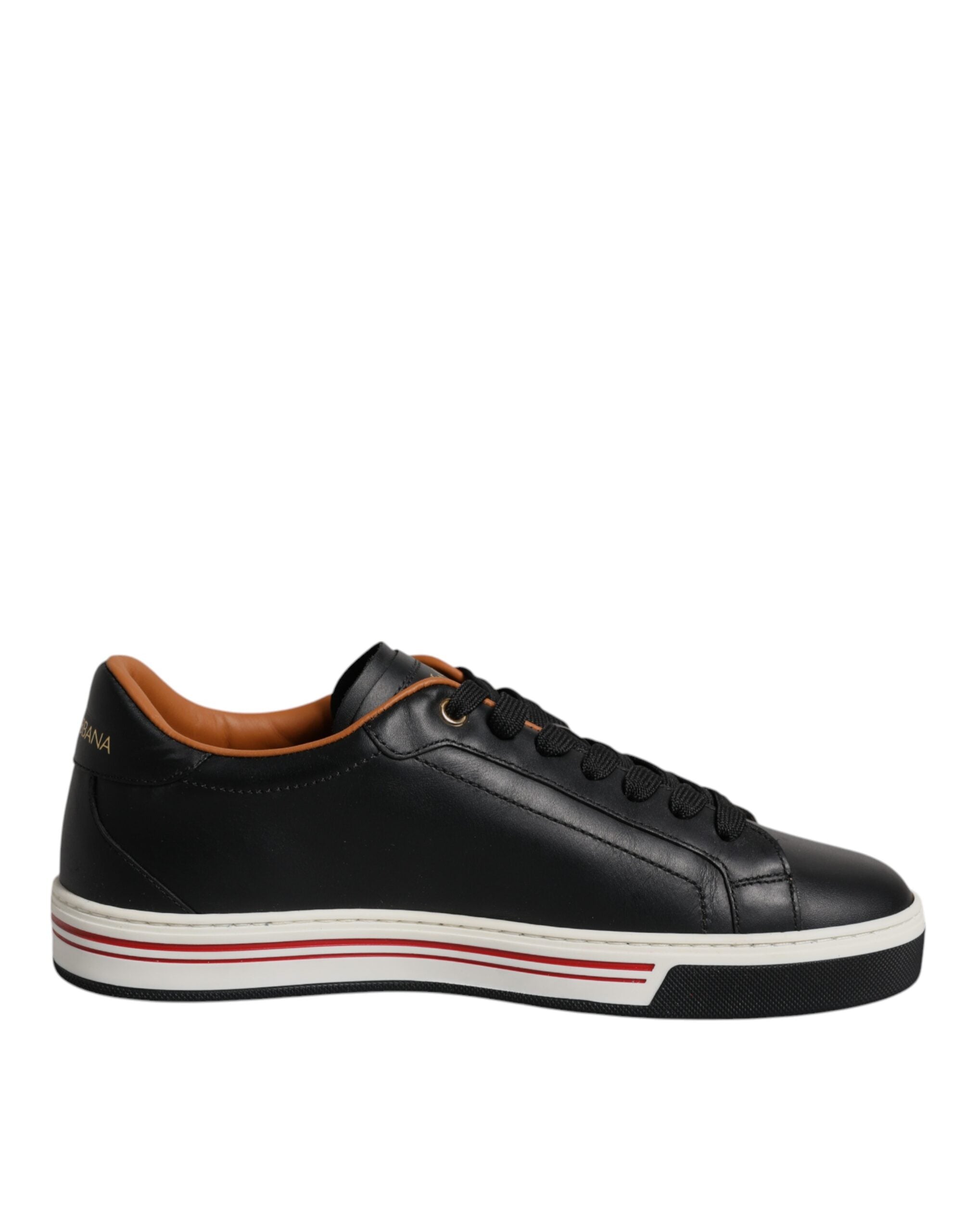 Dolce & Gabbana Black Leather Low Top Men Sneakers Shoes - ACCEXO Main image