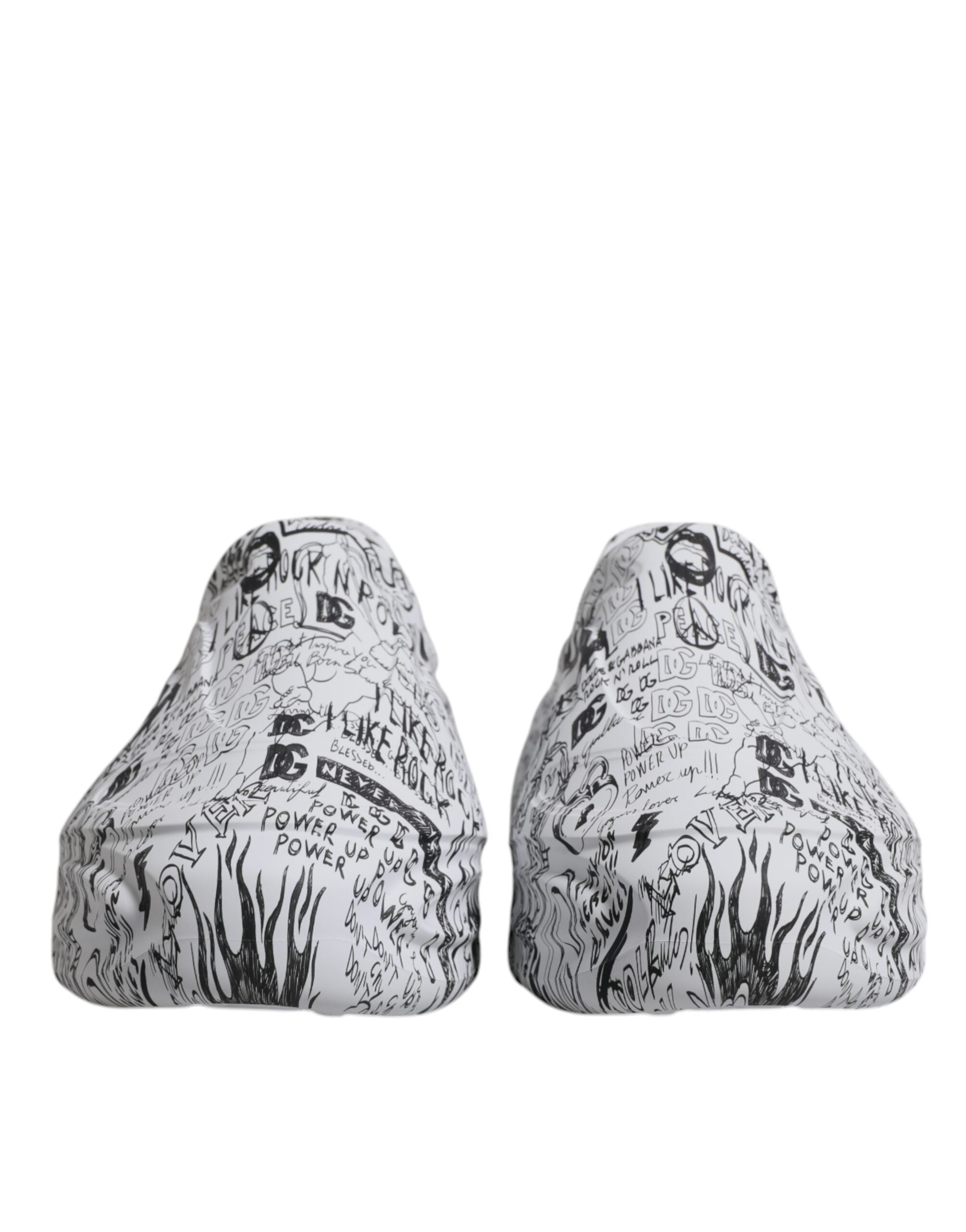 Dolce & Gabbana White Black Graffiti Daymaster Sneakers Shoes Secondary image