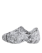 Dolce & Gabbana White Black Graffiti Daymaster Sneakers Shoes - ACCEXO