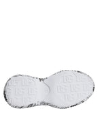 Dolce & Gabbana White Black Graffiti Daymaster Sneakers Shoes - ACCEXO