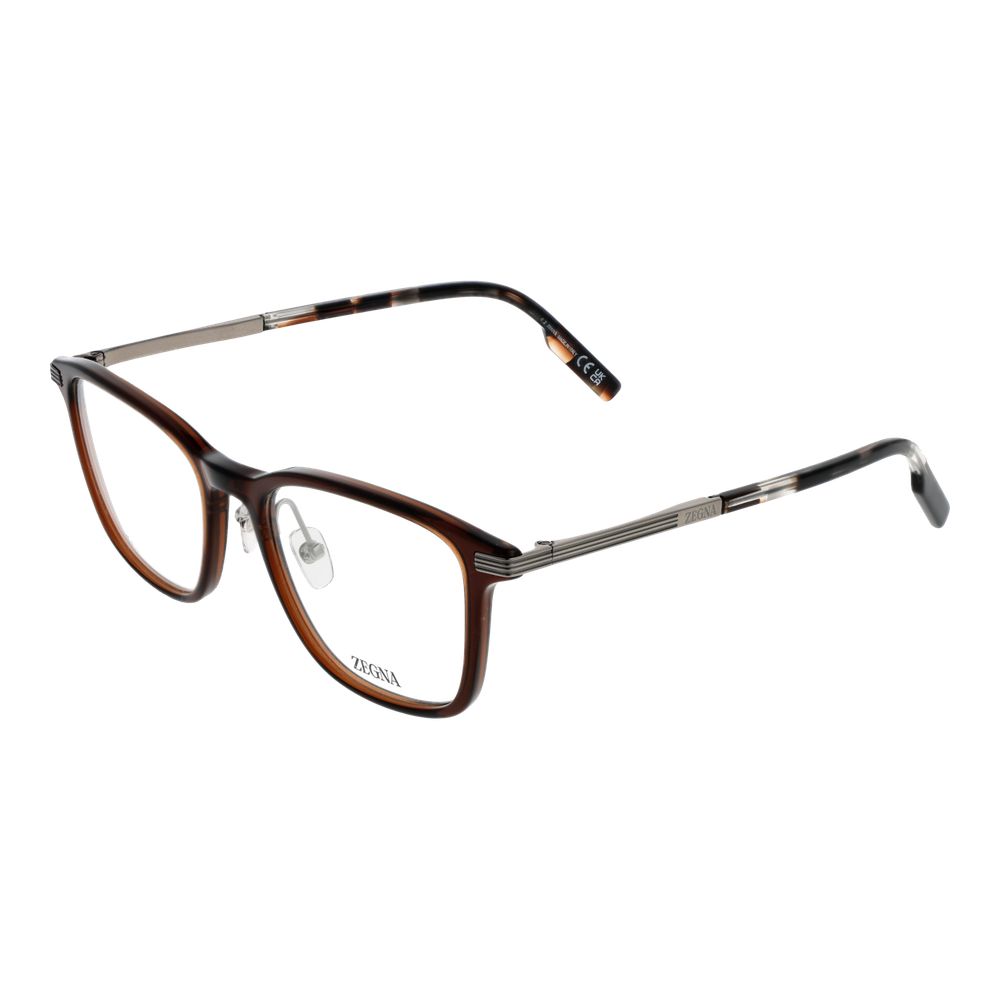 Ermenegildo Zegna Brown Men Optical Frames - ACCEXO