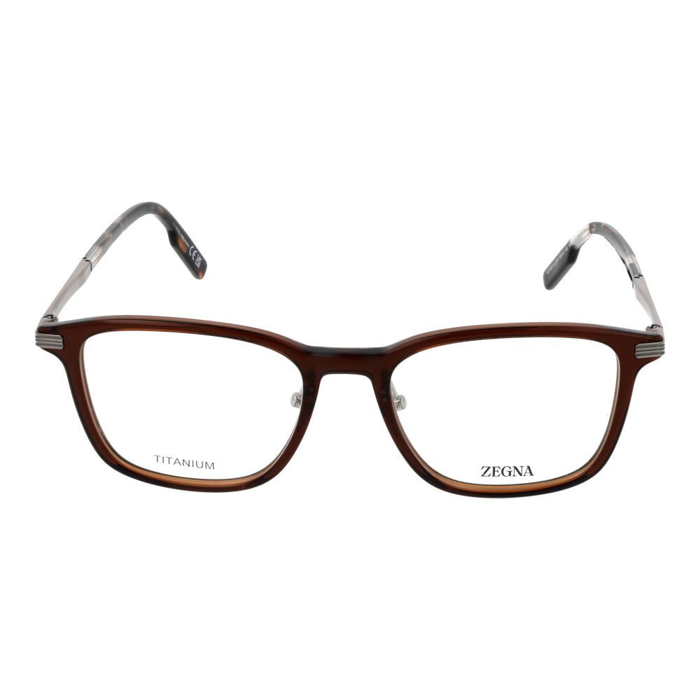 Ermenegildo Zegna Brown Men Optical Frames - ACCEXO