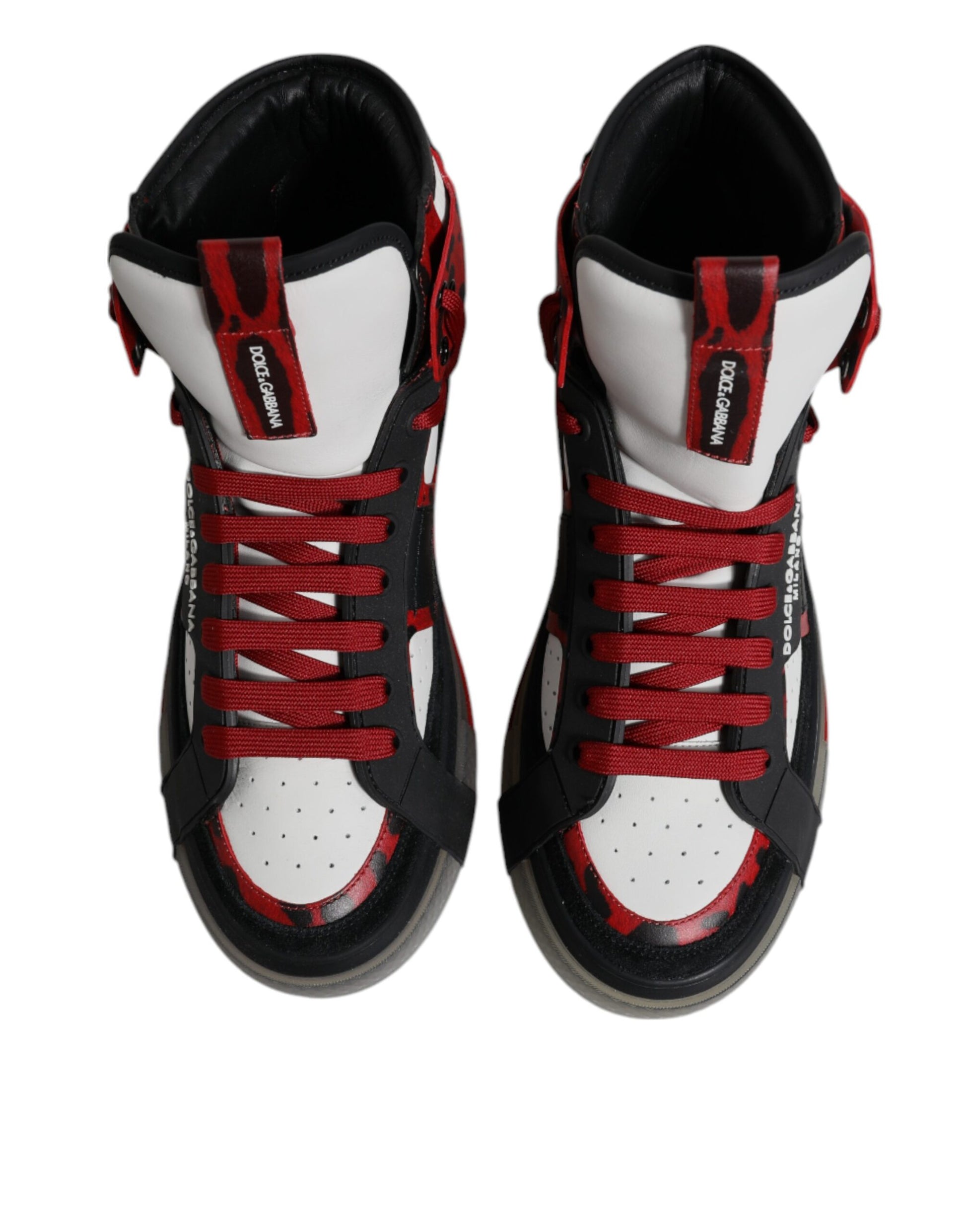 Dolce & Gabbana Multicolor Leather High Top Sneakers Shoes - ACCEXO