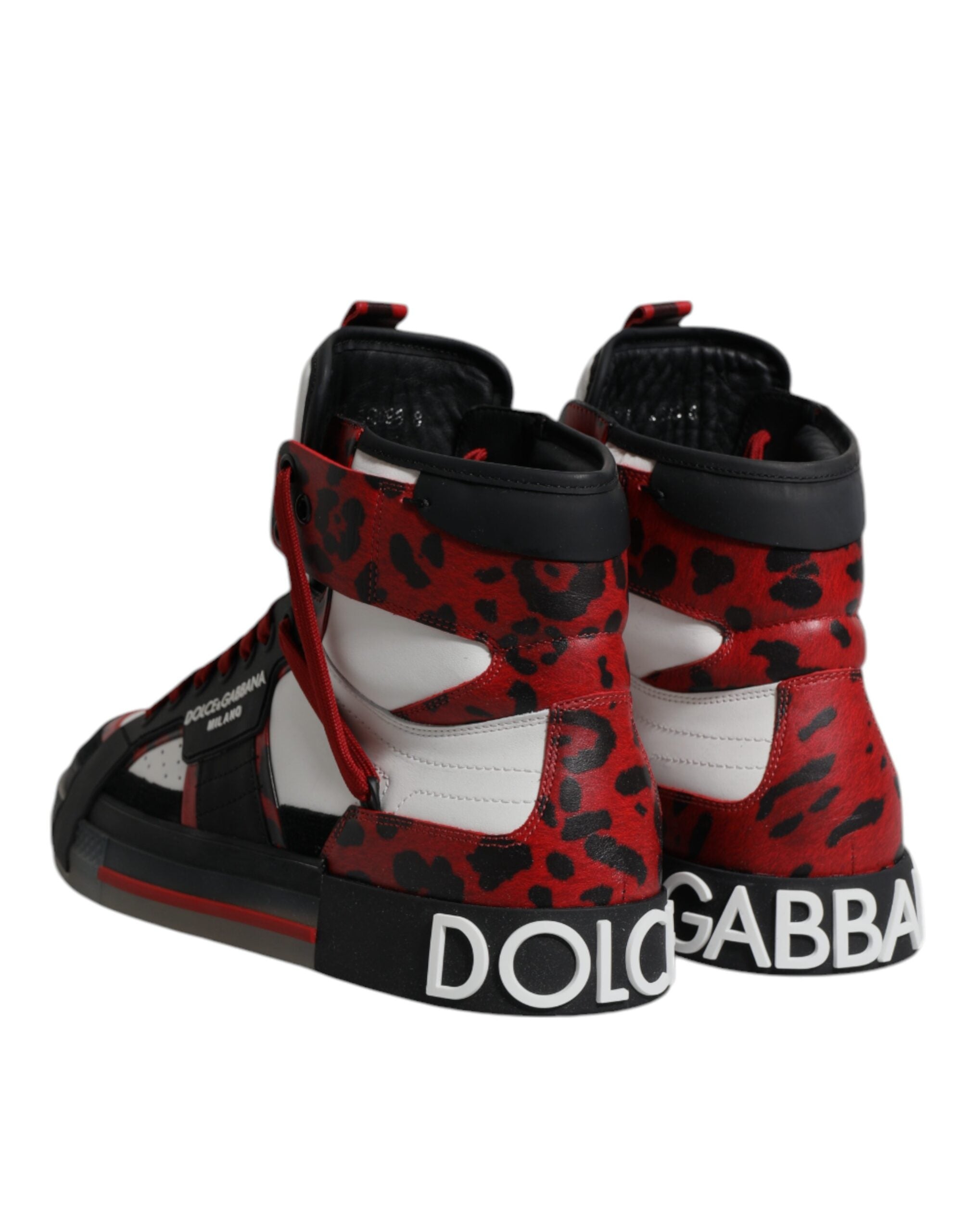 Dolce & Gabbana Multicolor Leather High Top Sneakers Shoes - ACCEXO