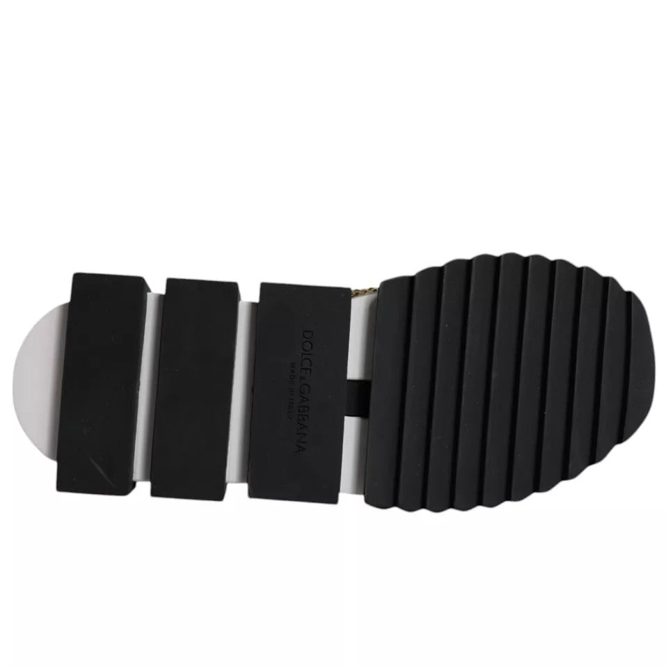 Dolce & Gabbana Gold Rhinestones Sorrento Sneakers Shoes - ACCEXO