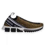 Dolce & Gabbana Gold Rhinestones Sorrento Sneakers Shoes - ACCEXO