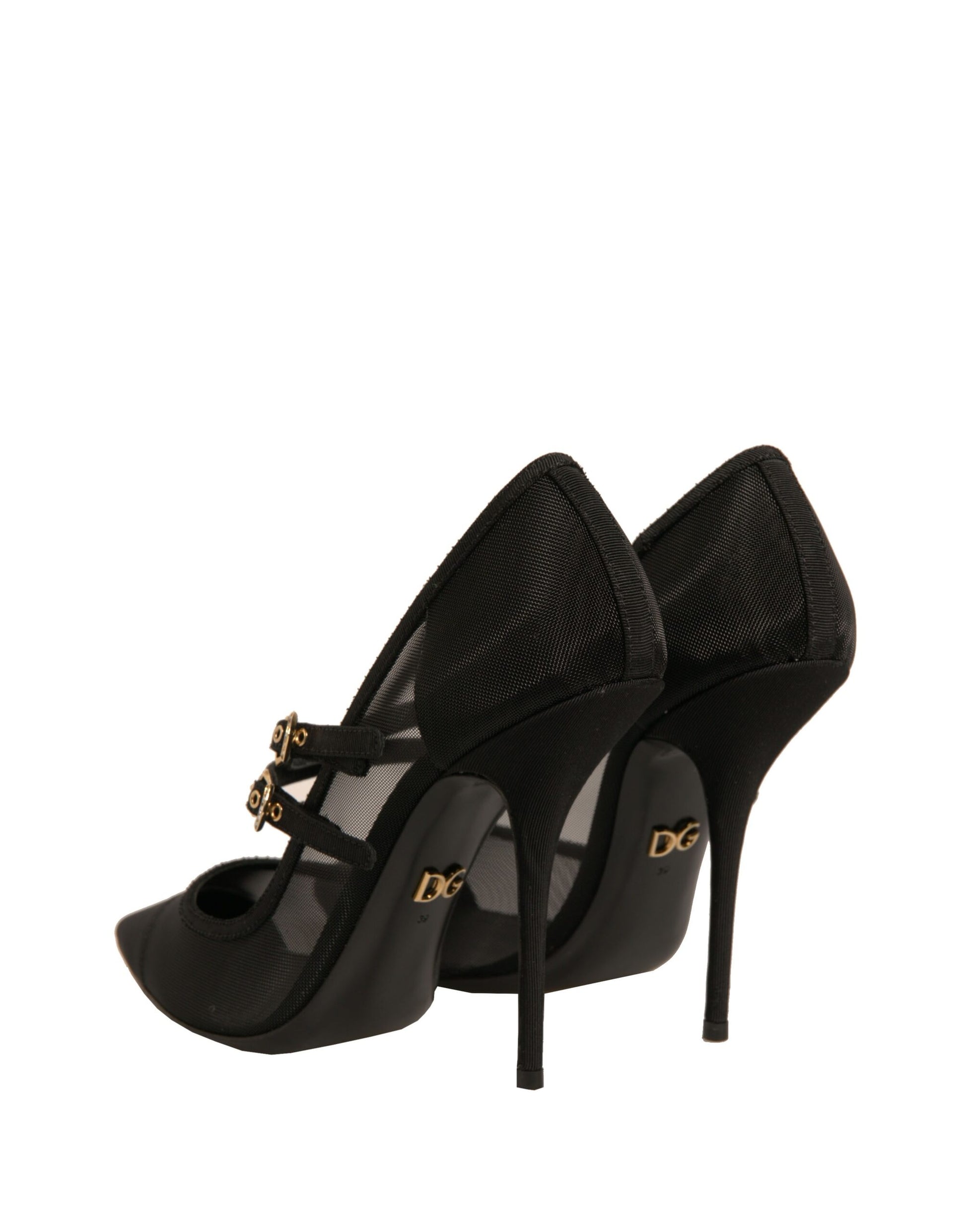Dolce & Gabbana Black Mesh Mary Jane High Heels Pumps Shoes - ACCEXO