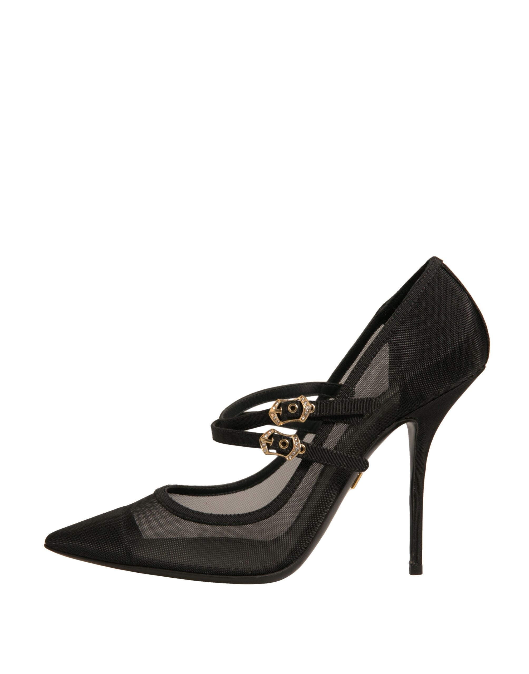 Dolce & Gabbana Black Mesh Mary Jane High Heels Pumps Shoes - ACCEXO