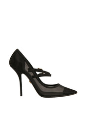 Dolce & Gabbana Black Mesh Mary Jane High Heels Pumps Shoes - ACCEXO
