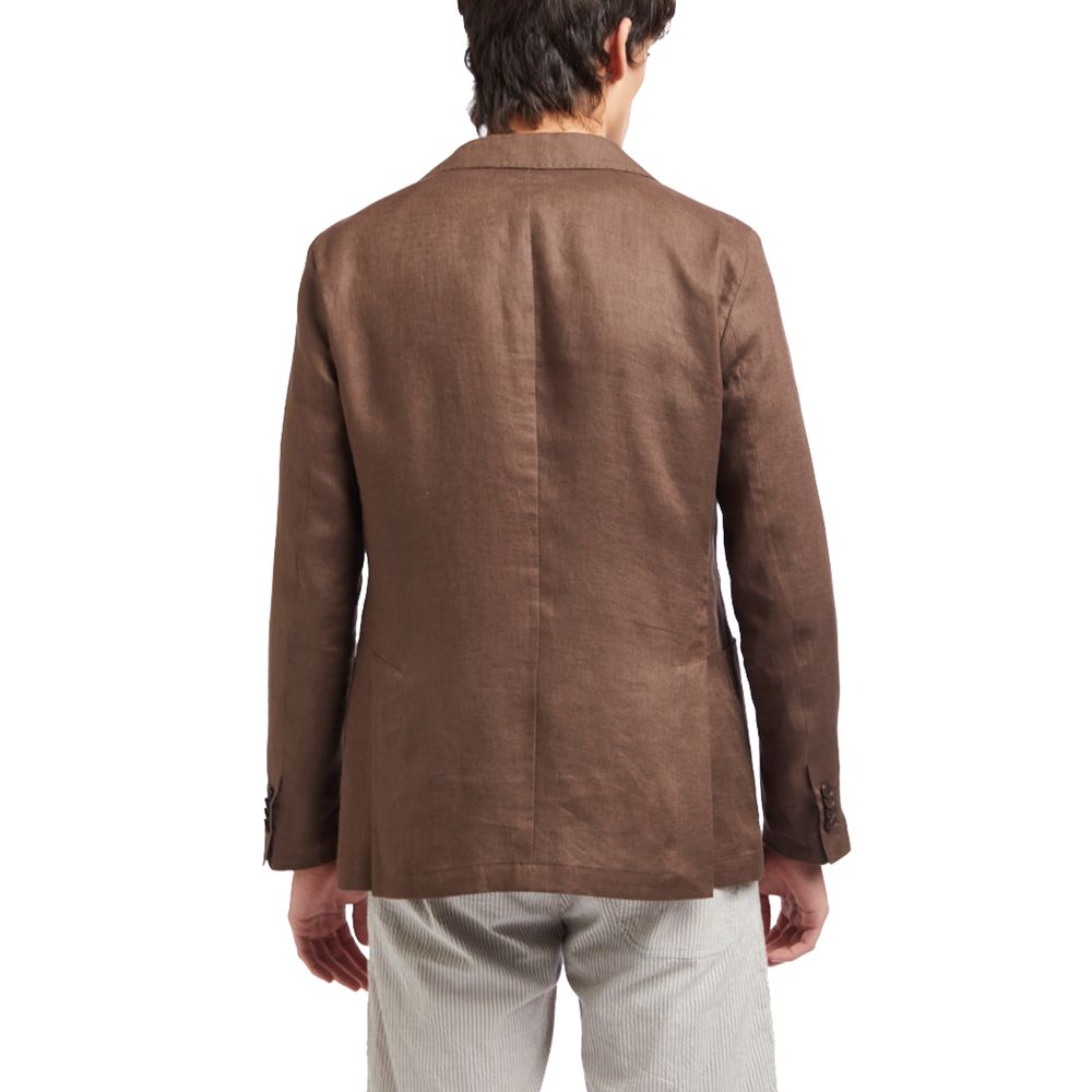 AT.P.CO Brown Linen Blazer - ACCEXO