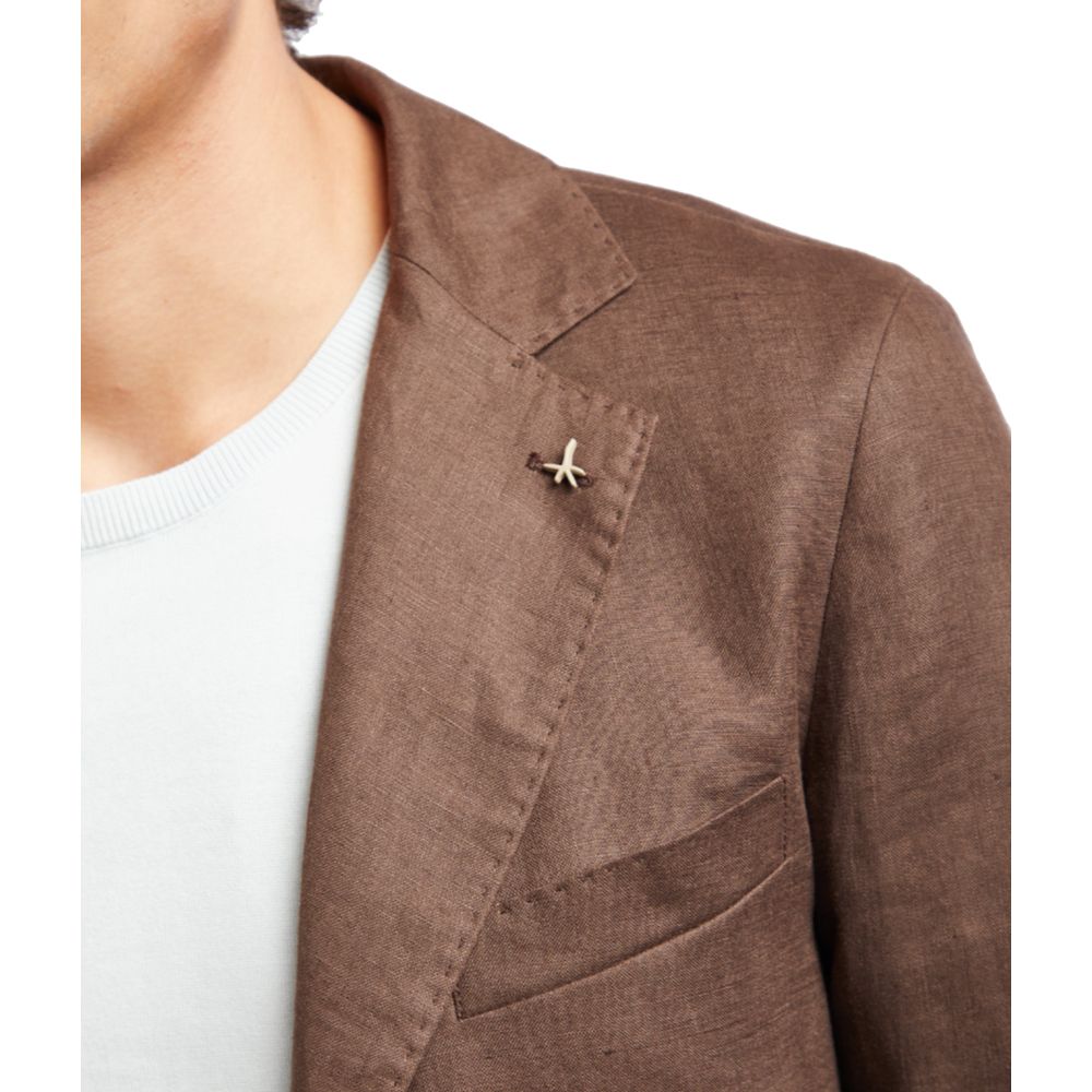 AT.P.CO Brown Linen Blazer - ACCEXO