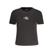 Calvin Klein Black Cotton Women T-Shirt - ACCEXO