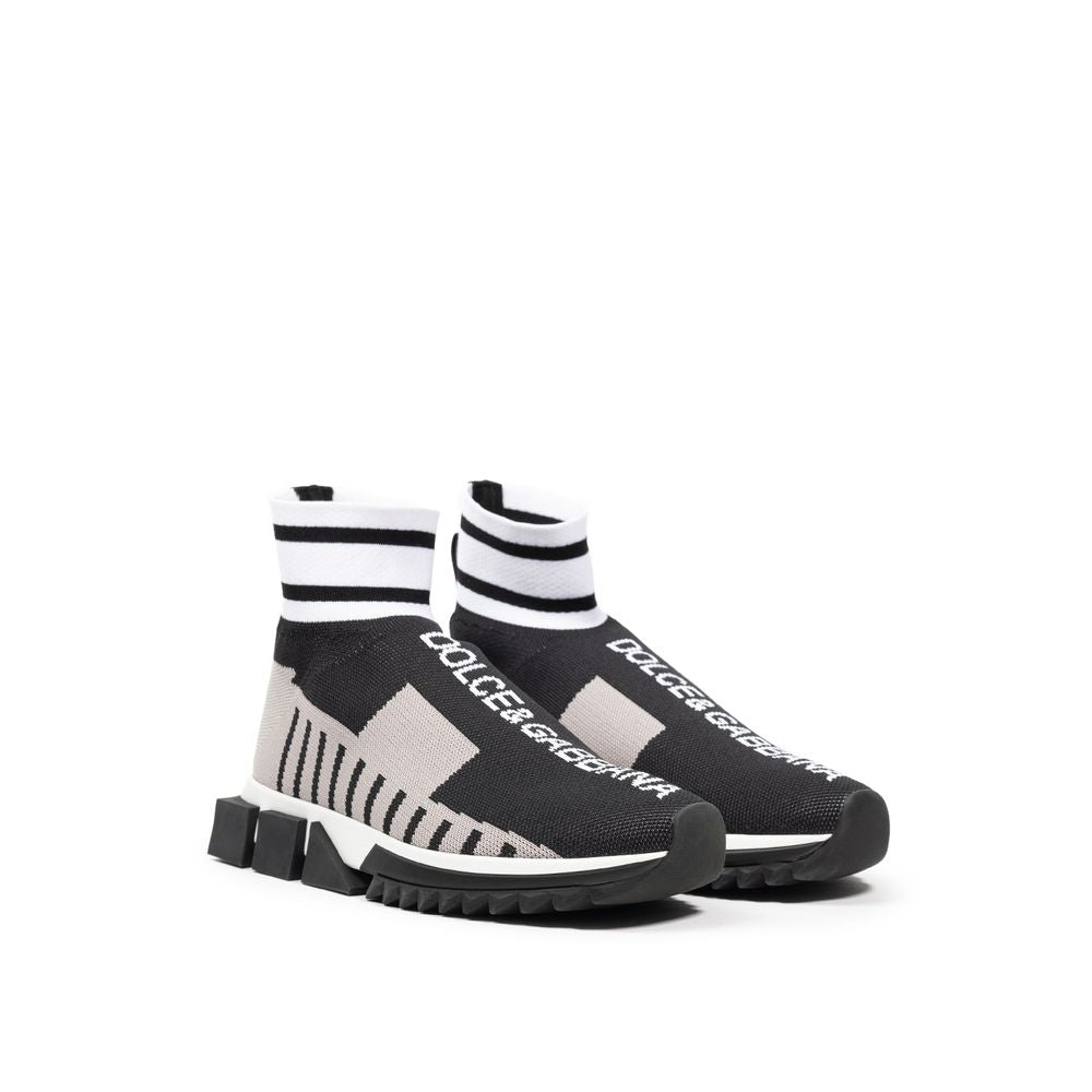 Dolce & Gabbana Black Fabric E Cotton Sneaker - ACCEXO