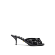 Dolce & Gabbana Black Leather Di Pitone Sandal - ACCEXO