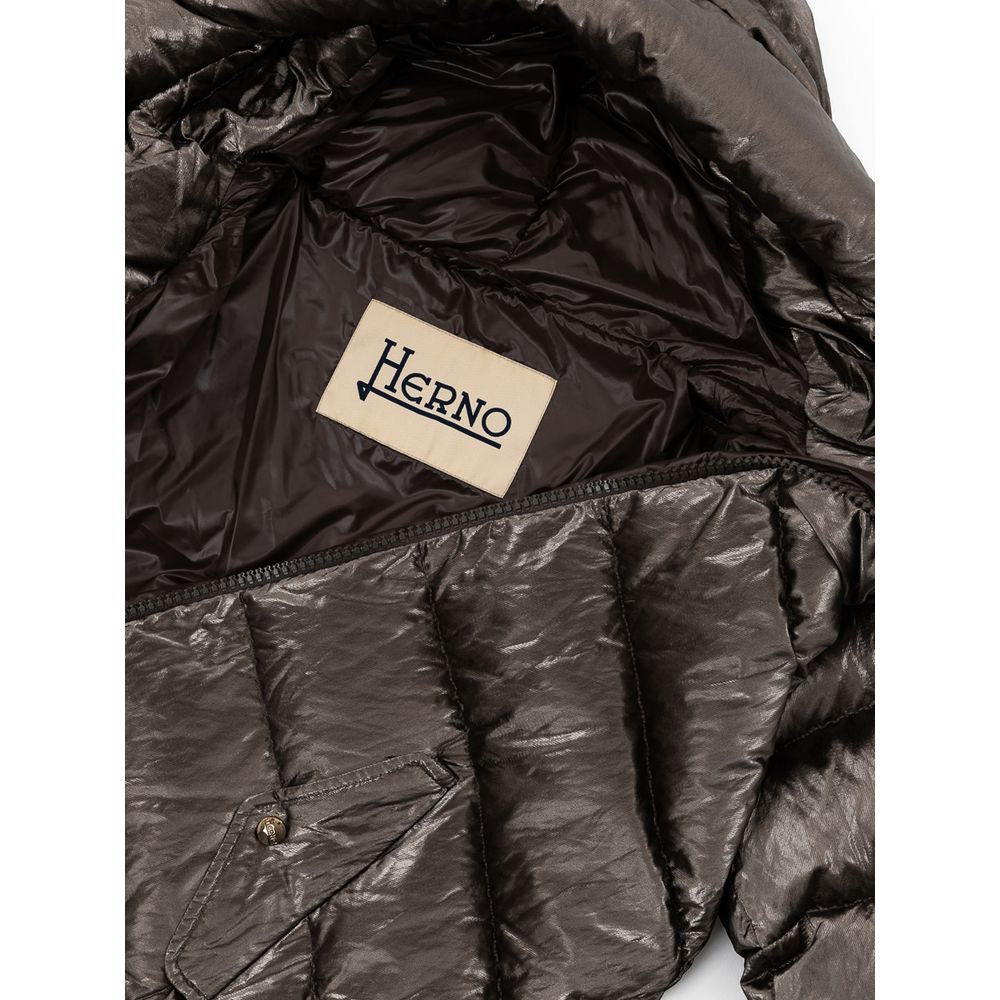 Herno Silver Viscose Jackets & Coat - ACCEXO