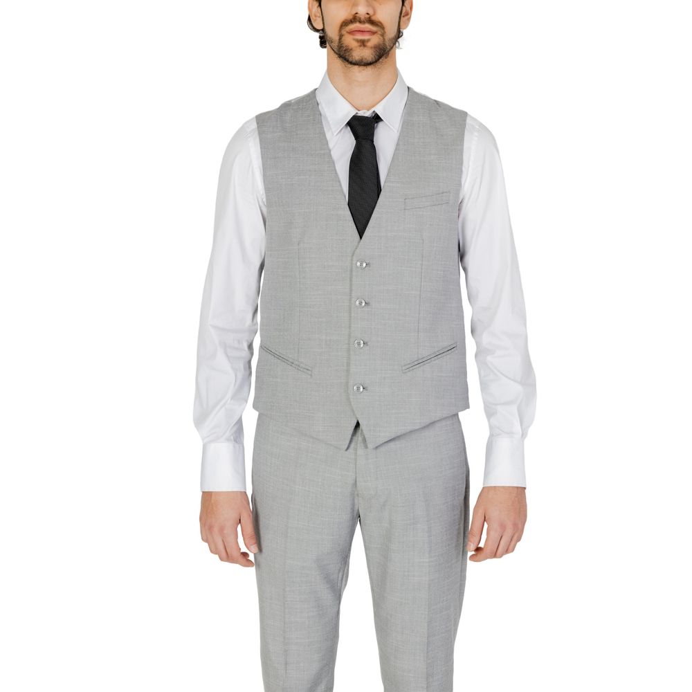 Antony Morato Gray Polyester Vest - ACCEXO