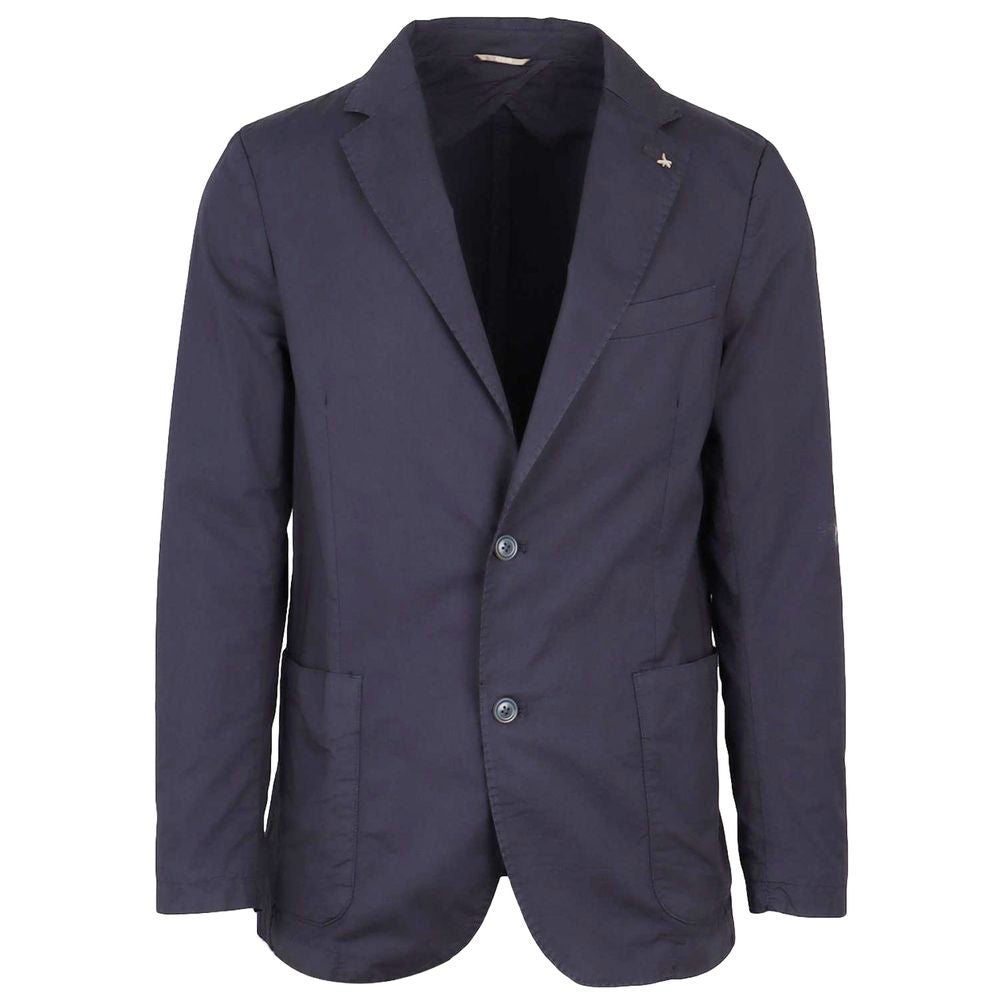 AT.P.CO Blue Cotton Women Blazer - ACCEXO
