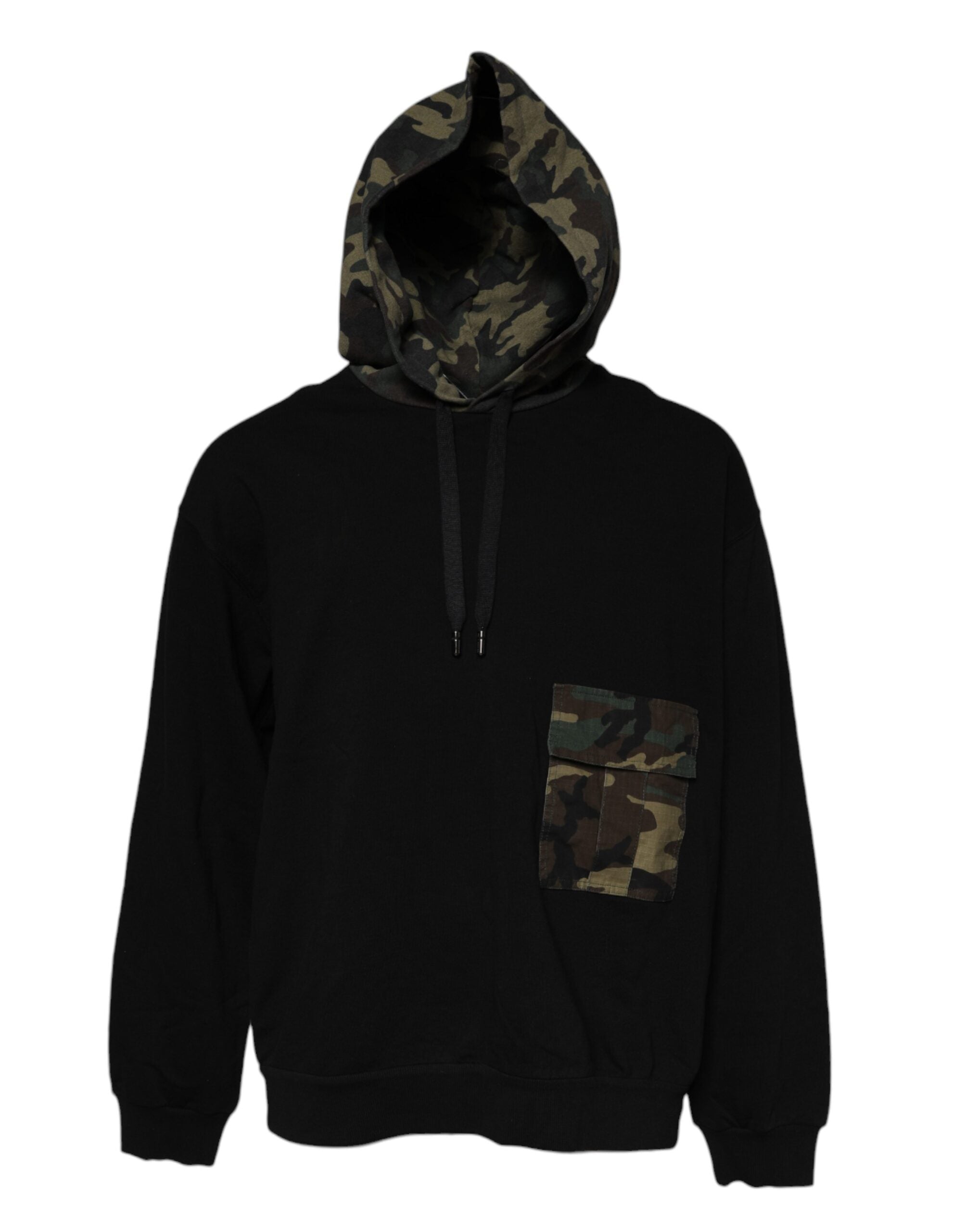 Dolce & Gabbana Black Camouflage Hooded Sweatshirt Sweater - ACCEXO