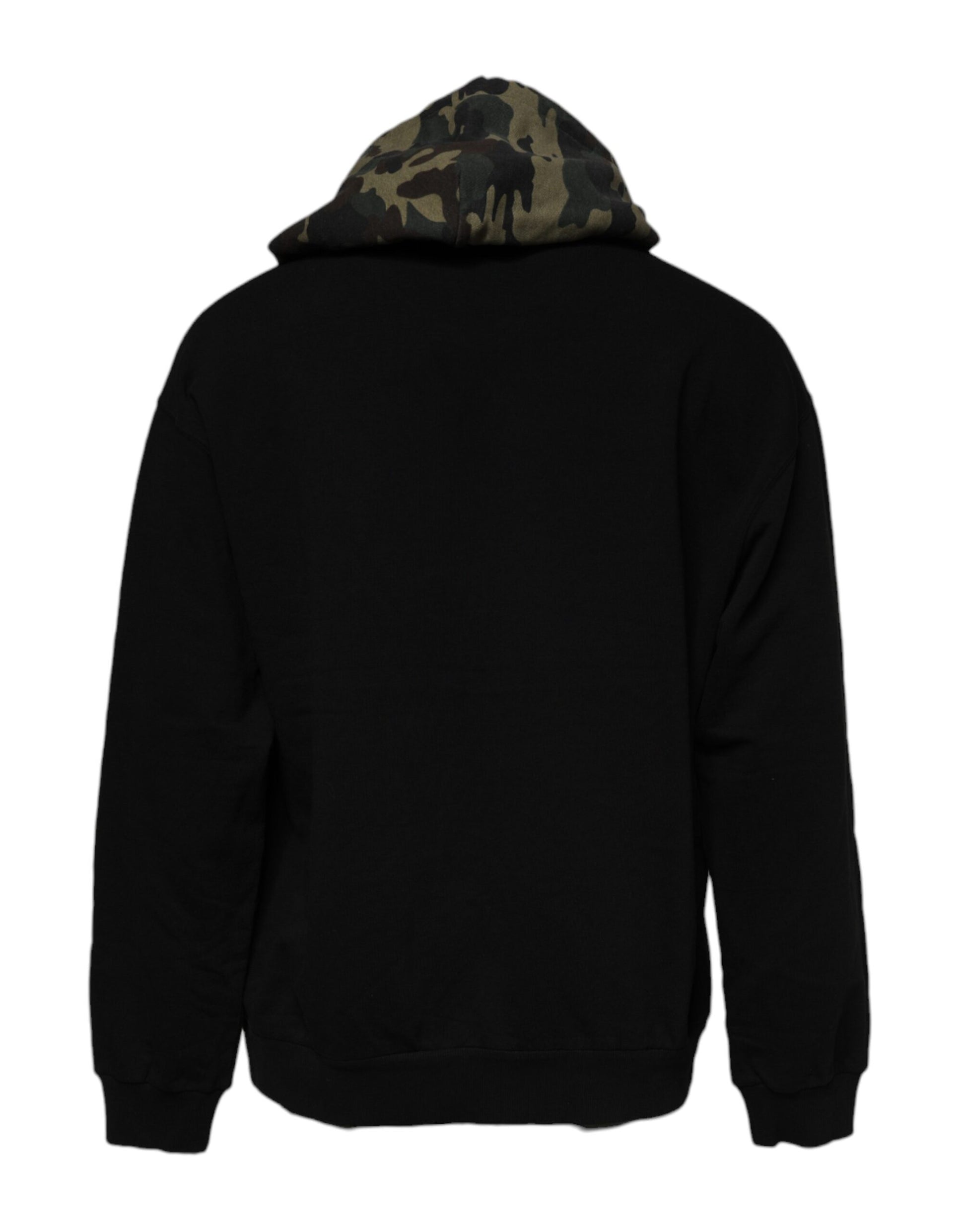 Dolce & Gabbana Black Camouflage Hooded Sweatshirt Sweater - ACCEXO