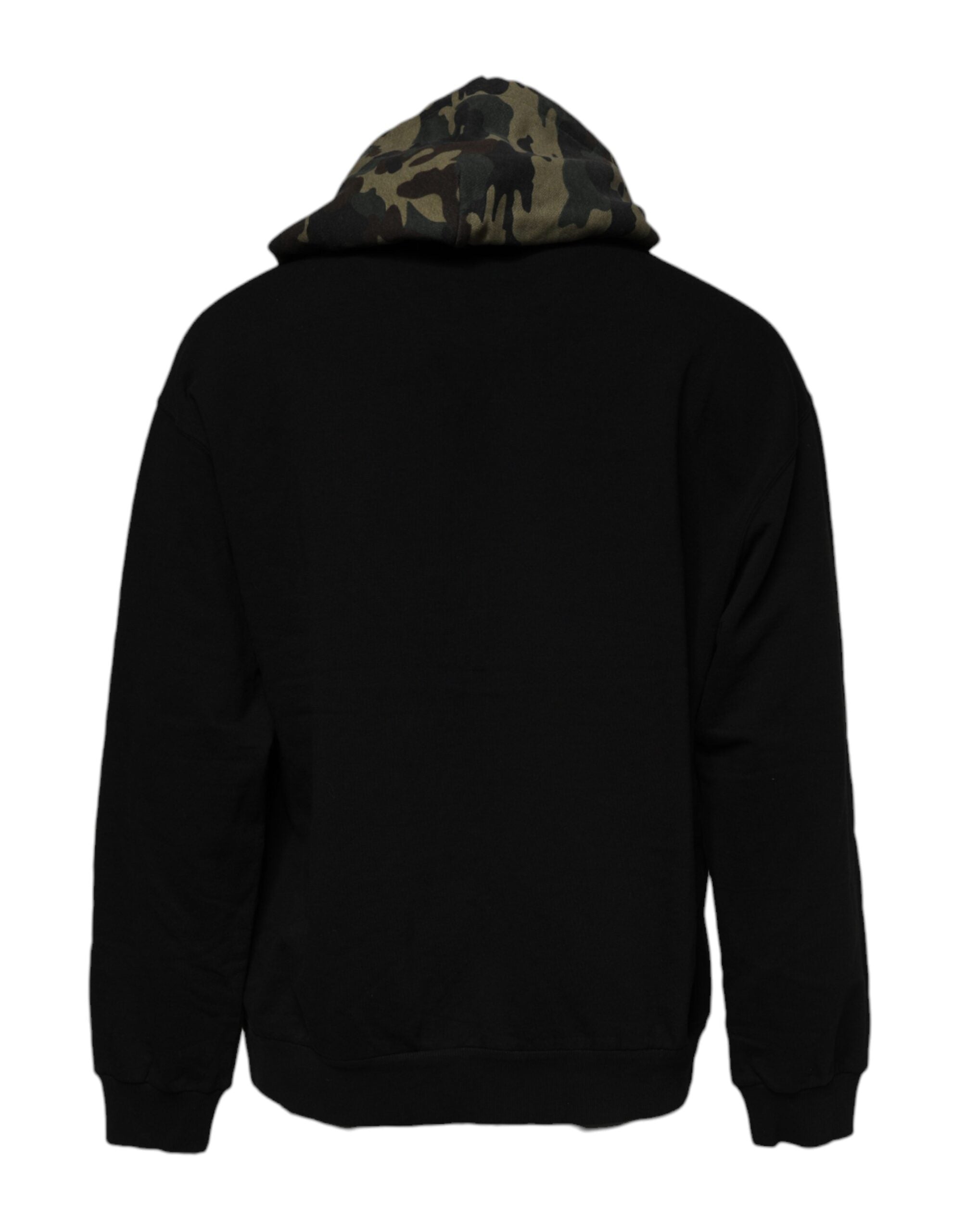 Dolce & Gabbana Black Camouflage Hooded Sweatshirt Sweater - ACCEXO