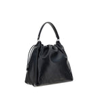 Brunello Cucinelli Black Calf Leather Bos Taurus Shoulder Bag