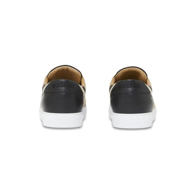 Burberry Black Leather New Salmond Sneakers - ACCEXO