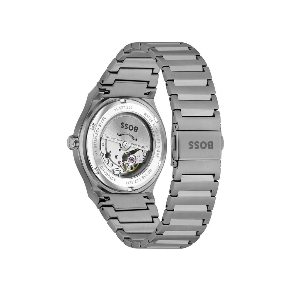 Hugo Boss Gray Analog Stainless Steel Watch, Waterproof Up To 50M - ACCEXO