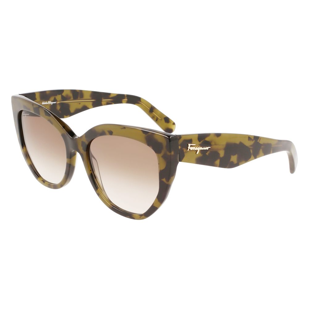 Ferragamo Brown Acetate Sunglasses - ACCEXO