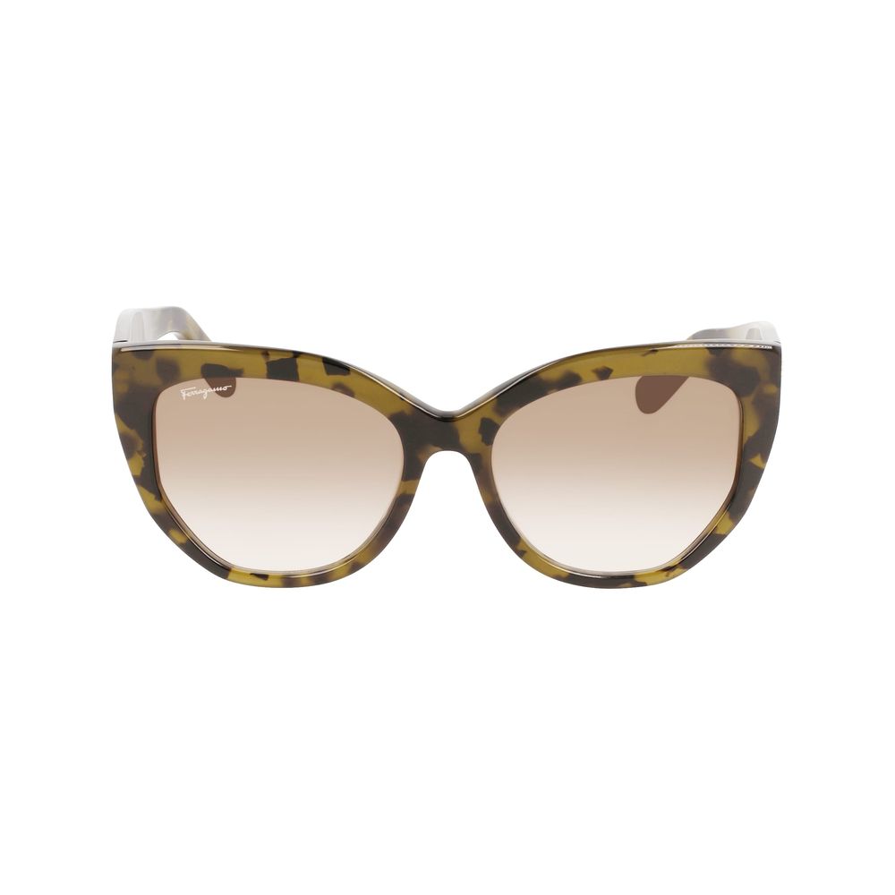 Ferragamo Brown Acetate Sunglasses - ACCEXO