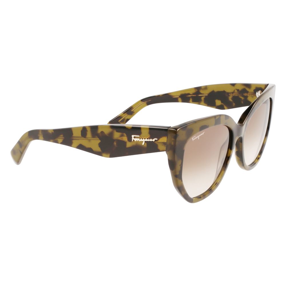 Ferragamo Brown Acetate Sunglasses - ACCEXO
