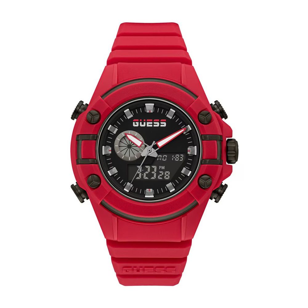 Guess Red Silicone Watch - ACCEXO
