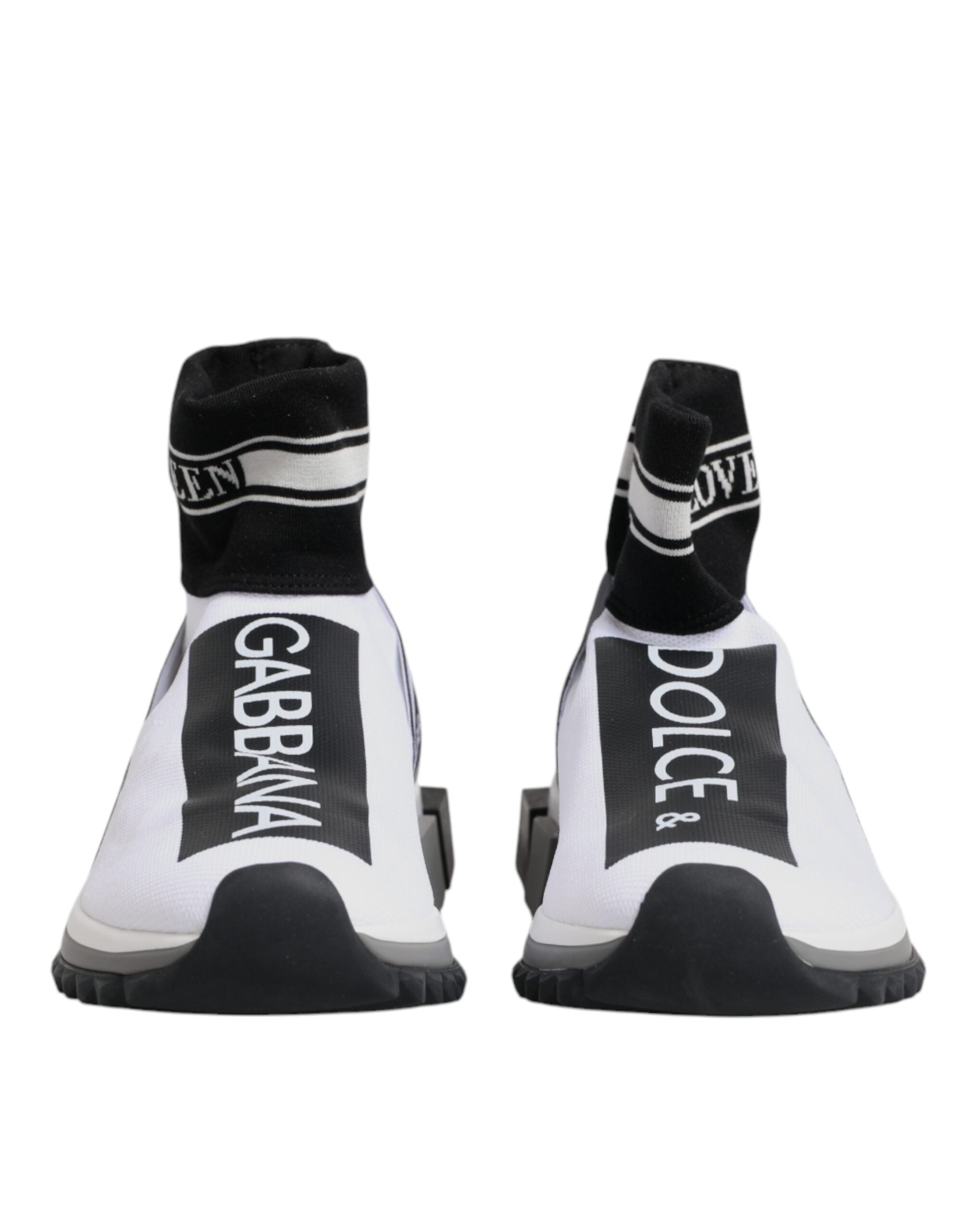 Dolce & Gabbana White Black Sorrento Socks Sneakers Shoes Secondary image
