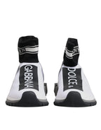 Dolce & Gabbana White Black Sorrento Socks Sneakers Shoes - ACCEXO