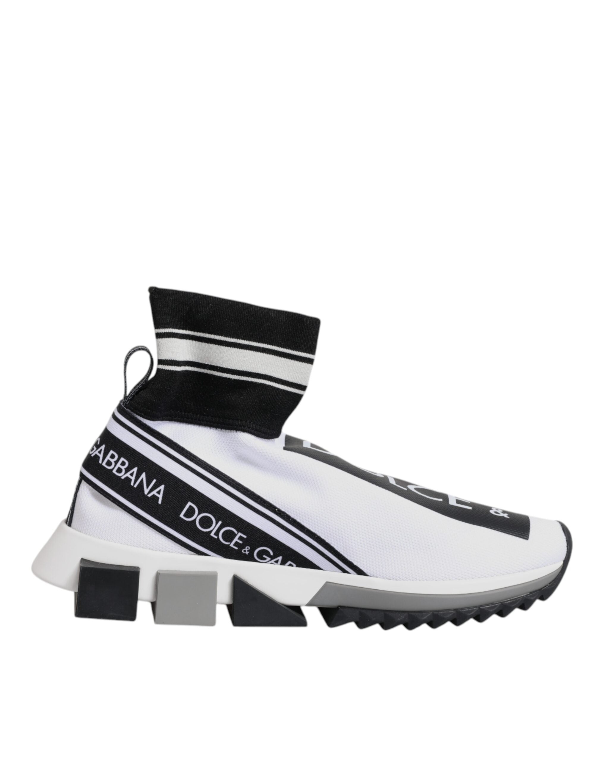Dolce & Gabbana White Black Sorrento Socks Sneakers Shoes - ACCEXO Main image