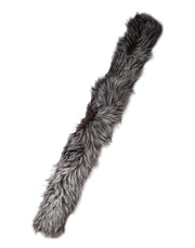 Dolce & Gabbana Gray Fox Fur Neck Wrap Warmer Winter Scarf for Women