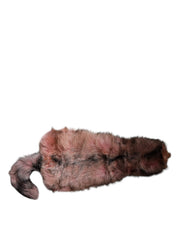 Dolce & Gabbana Pink Frost Fox Fur Neck Warmer Winter Scarf for Women