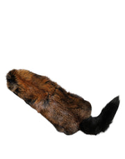 Dolce & Gabbana Brown Red Fox Fur Neck Warmer Winter Scarf for Women