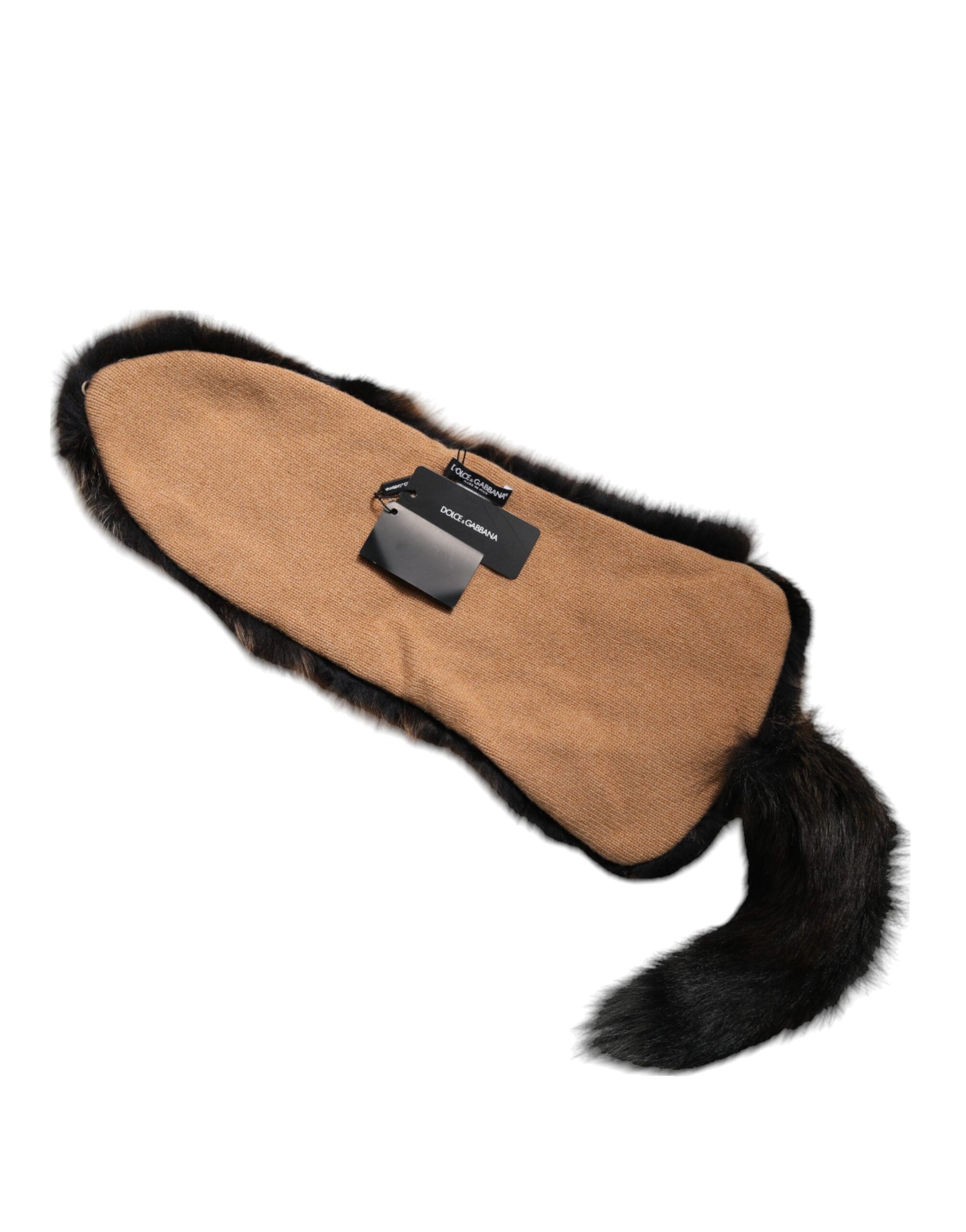 Dolce & Gabbana Brown Red Fox Fur Neck Warmer Winter Scarf - ACCEXO