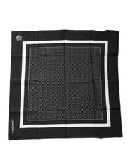 Dolce & Gabbana Black Polka Dots Cotton Handkerchief Scarf - ACCEXO