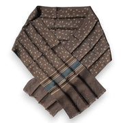 Dolce & Gabbana Brown Fantasy Silk Neck Wrap Shawl Scarf for Men