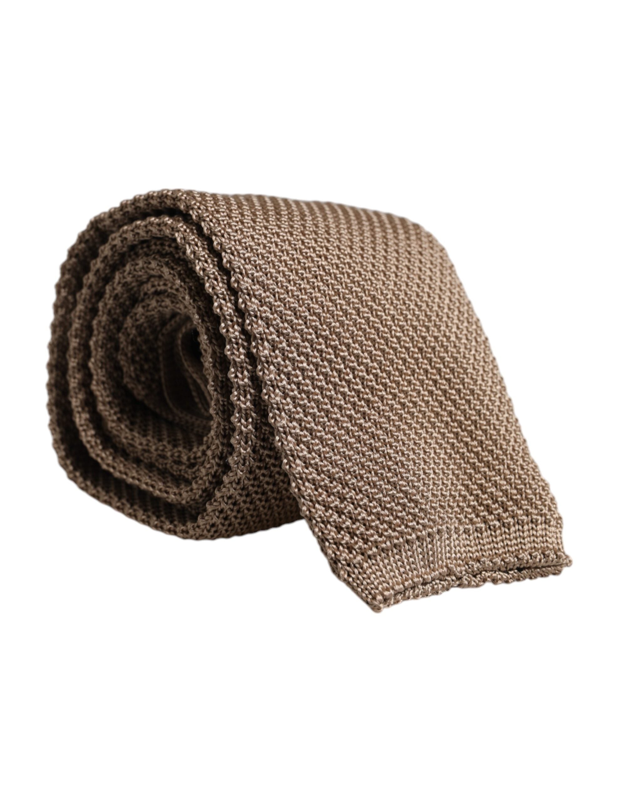 Dolce & Gabbana Brown Silk Adjustable Necktie Tie for Men
