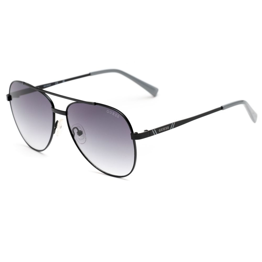 Guess Lightweight Black Metal Gradient Glass Men Sunglasses w/ UV Protection - ACCEXO