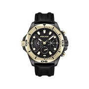 Police Black Leather Leather Watch - ACCEXO