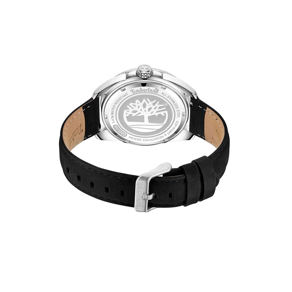 Timberland Black Leather Watch - ACCEXO