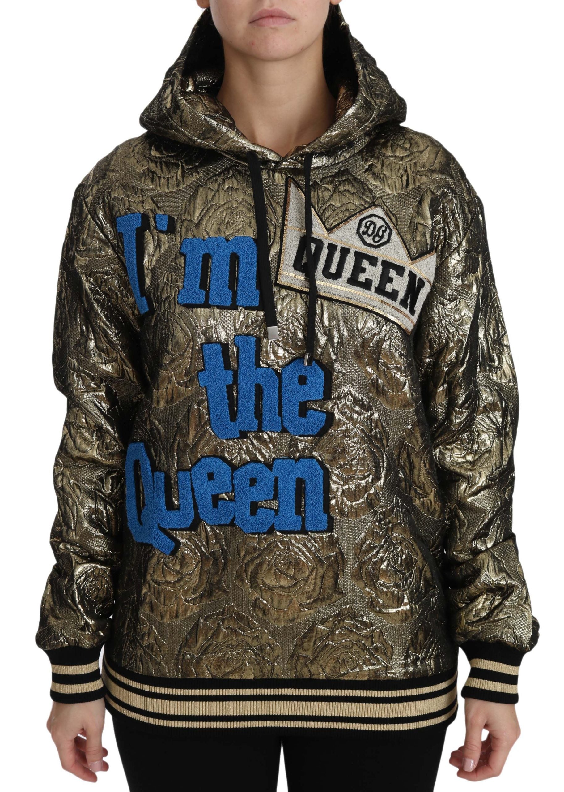 Dolce & Gabbana Im The Queen Multicolor Hoodie Sweatshirt - ACCEXO