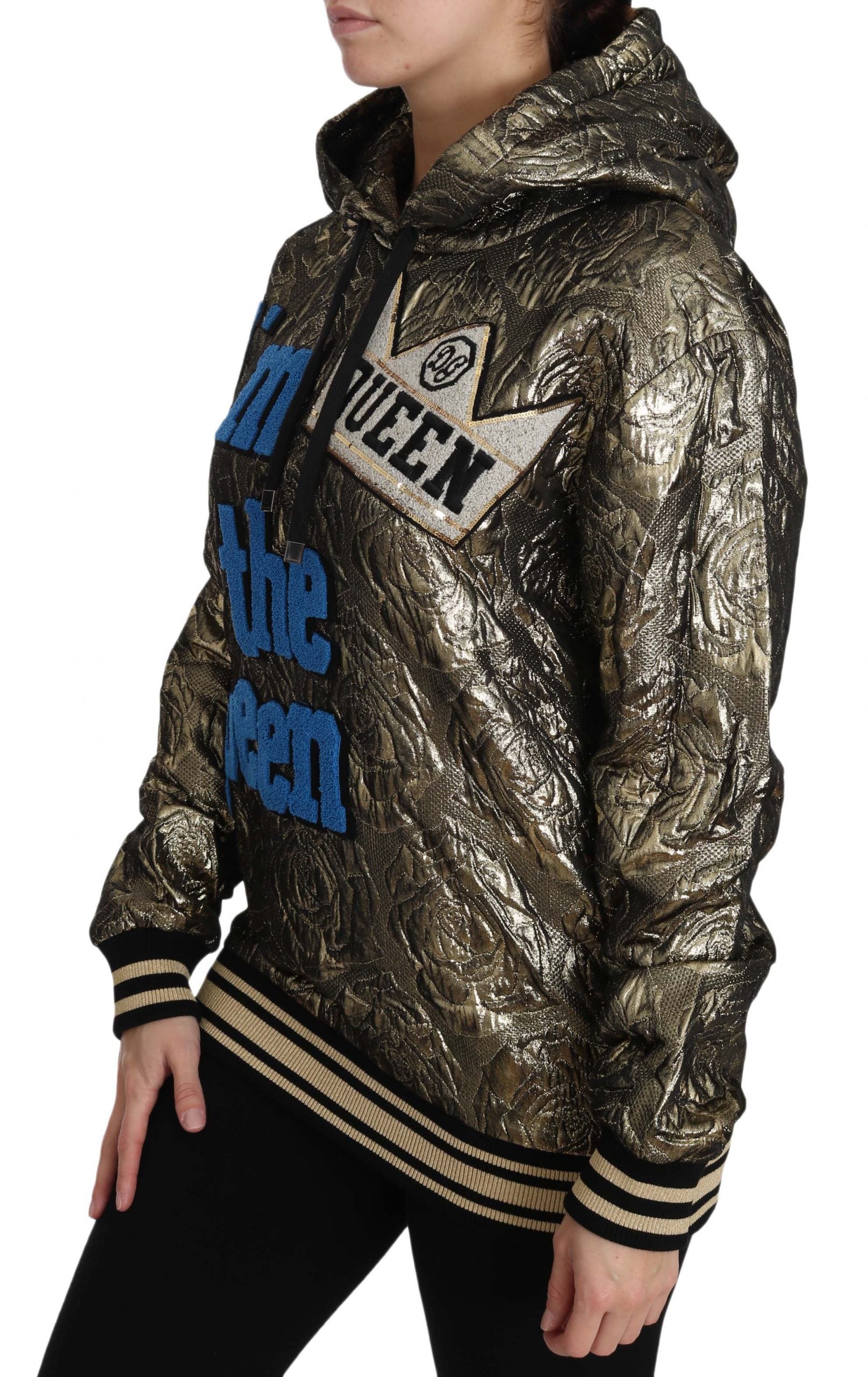 Dolce & Gabbana Im The Queen Multicolor Hoodie Sweatshirt - ACCEXO