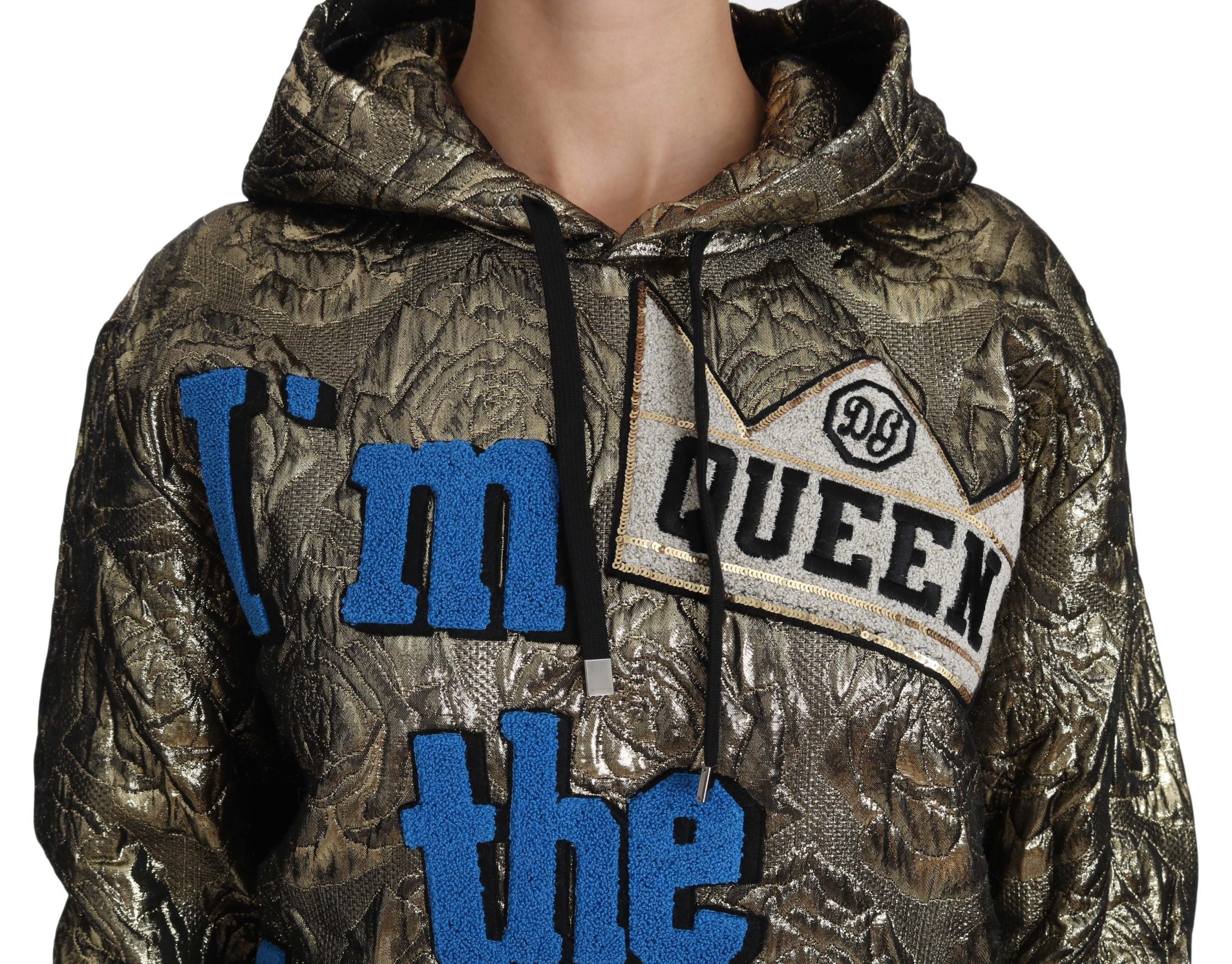Dolce & Gabbana Im The Queen Multicolor Hoodie Sweatshirt - ACCEXO